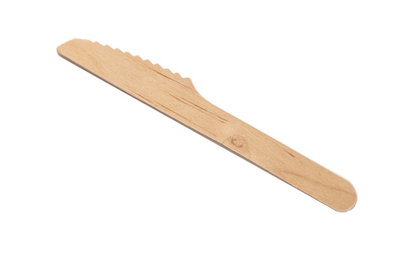 Pantryware Essentials Pantry Knive 158-100 Disposable Wooden Cutlery Knives, 0.5" Height, 1" Width, 6" Length (Pack of 100), Beige - Image 2